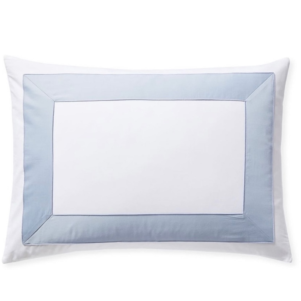 NWT Serena & Lily Beach Club Border pillow sham in Coastal